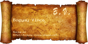 Bogyay Vince névjegykártya